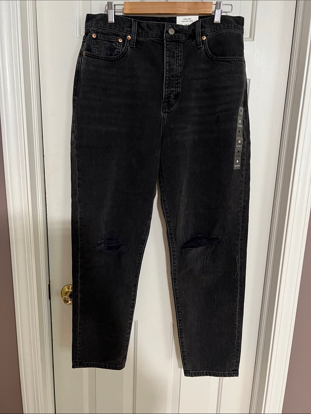 Lucky Brand Women's Black Skinny Jeans Distressed 14/32R